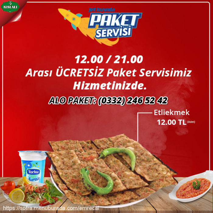 Kışlalı Etliekmek & Izgara Salonu, Mehmet Akif Menü Fotoğrafı