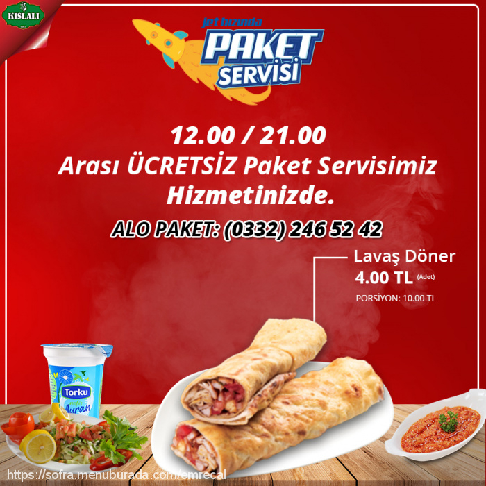 Kışlalı Etliekmek & Izgara Salonu, Mehmet Akif Menü Fotoğrafı