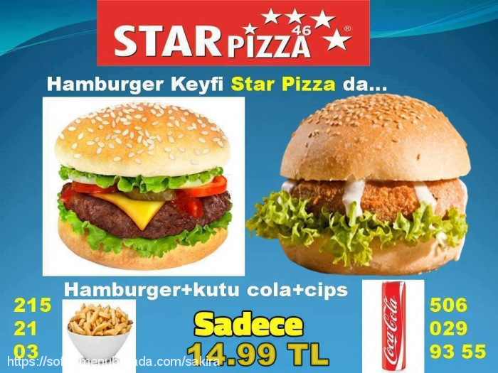 Star Pizza, Mimar Sinan Menü Fotoğrafı