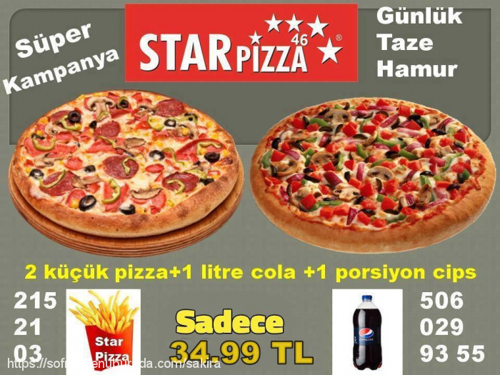 Star Pizza, Mimar Sinan Menü Fotoğrafı