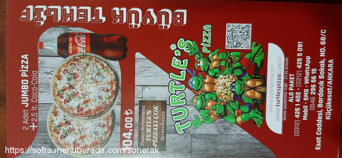 Turtles Pizza, Esat Menü Fotoğrafı