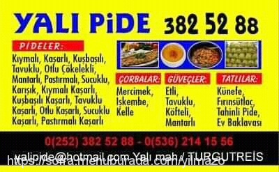 Yalı Pide, Turgutreis (Turistik Çarşı) Menü Fotoğrafı
