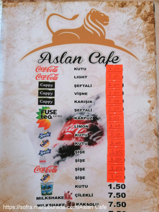 Aslan Cafe, Menemen Menü Fotoğrafı