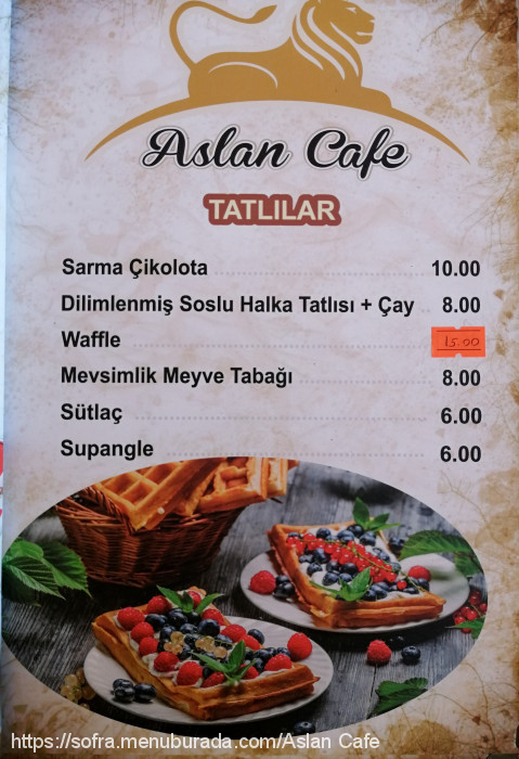 Aslan Cafe, Menemen Menü Fotoğrafı