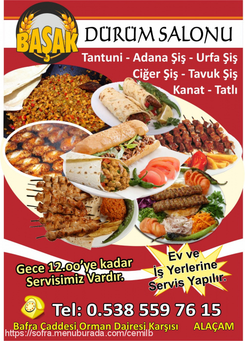 Başak Dürüm, Alaçam Menü Fotoğrafı