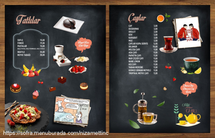 Cafeniz, Bayır Menü Fotoğrafı