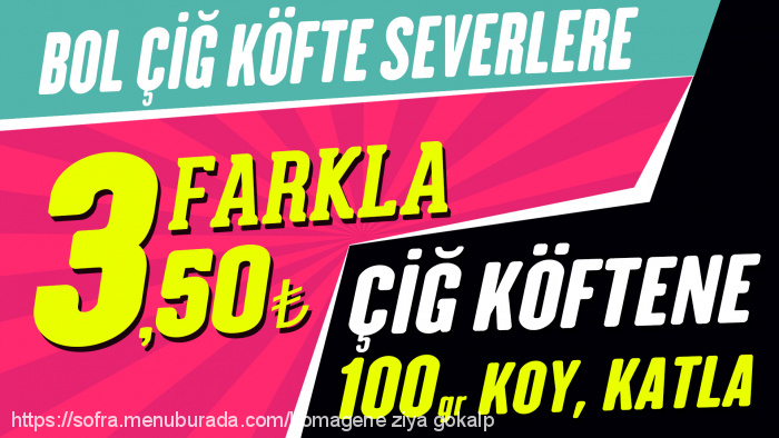 Komagene, Ziyagökalp Menü Fotoğrafı