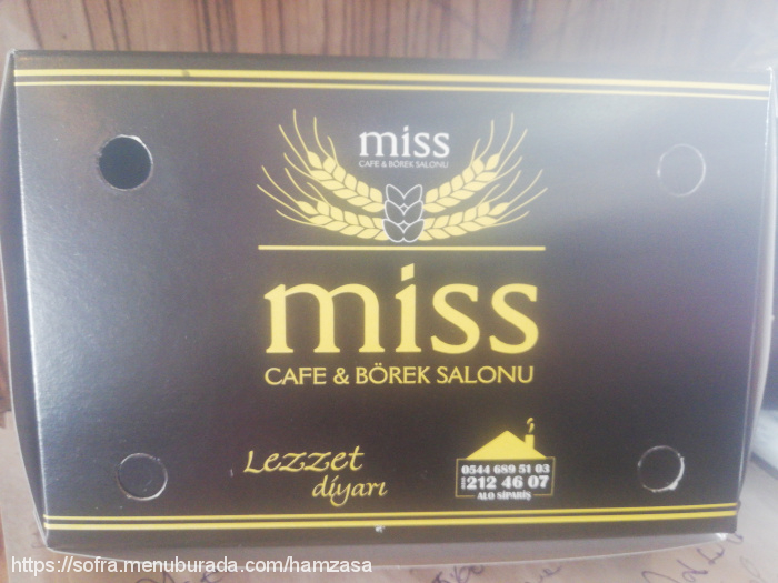 Miss Börek Salonu, Kültür Menü Fotoğrafı