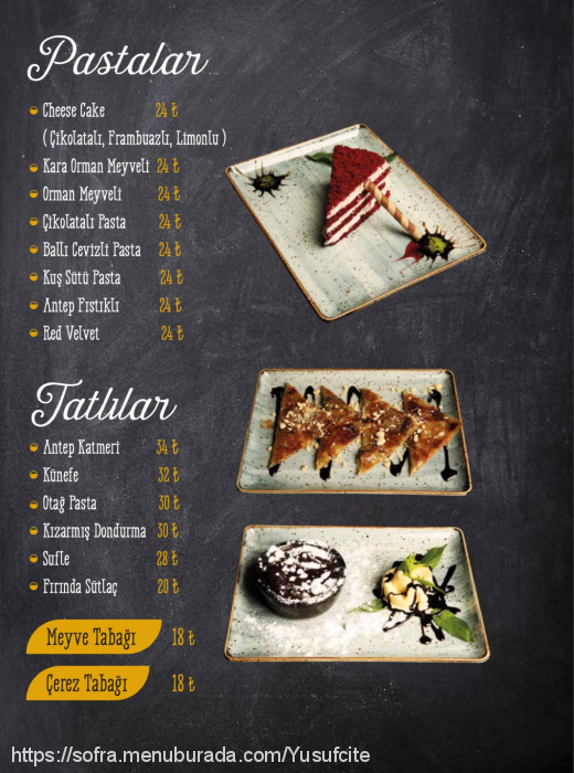 Otağtepe Cafe Restaurant, Kavacık Menü Fotoğrafı