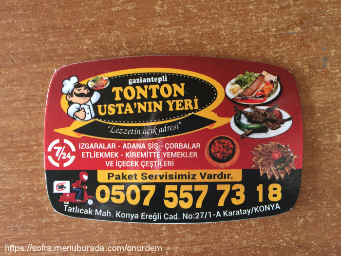 Tonton Ustanın Yeri, Tatlıcak Menü Fotoğrafı
