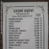 Çeşni Lokantası, Kızılmurat  Menü Fotoğrafı Orta