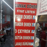 Damak Döner, Mimar Sinan  Menü Fotoğrafı Orta
