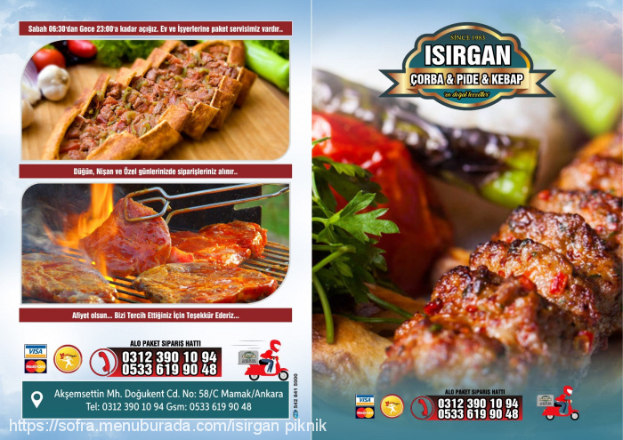 Isırgan Çorba Pide Kebap, Mamak Menü Fotoğrafı