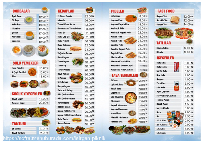 Isırgan Çorba Pide Kebap, Mamak Menü Fotoğrafı
