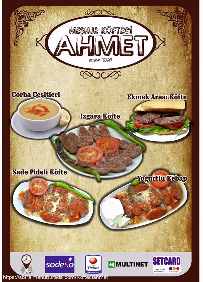 Köfteci Ahmet, Hisariçi Menü Fotoğrafı