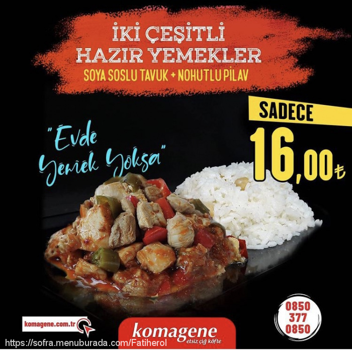 Komagene, Peker Menü Fotoğrafı