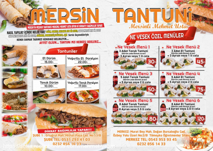 Mersin Tantuni, Muratbey Menü Fotoğrafı