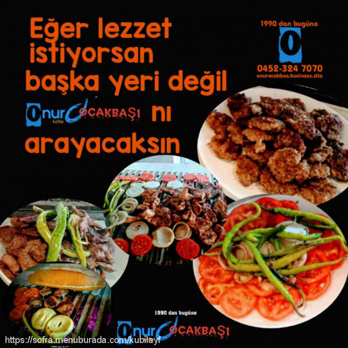 Onur Ocakbaşı, Ünye Menü Fotoğrafı