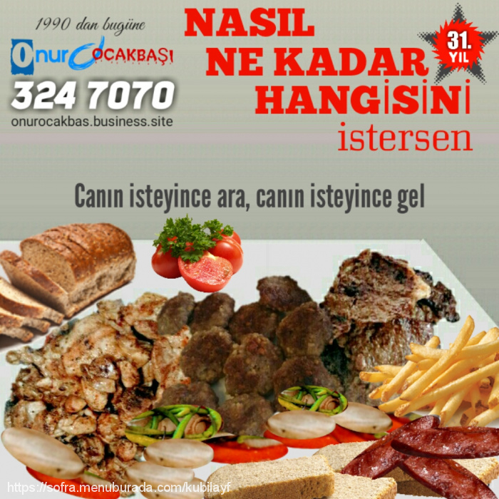 Onur Ocakbaşı, Ünye Menü Fotoğrafı