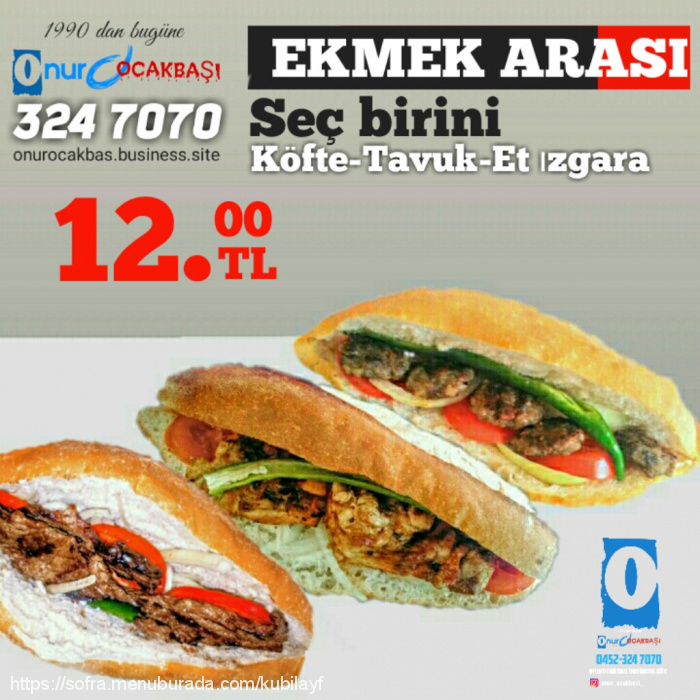 Onur Ocakbaşı, Ünye Menü Fotoğrafı