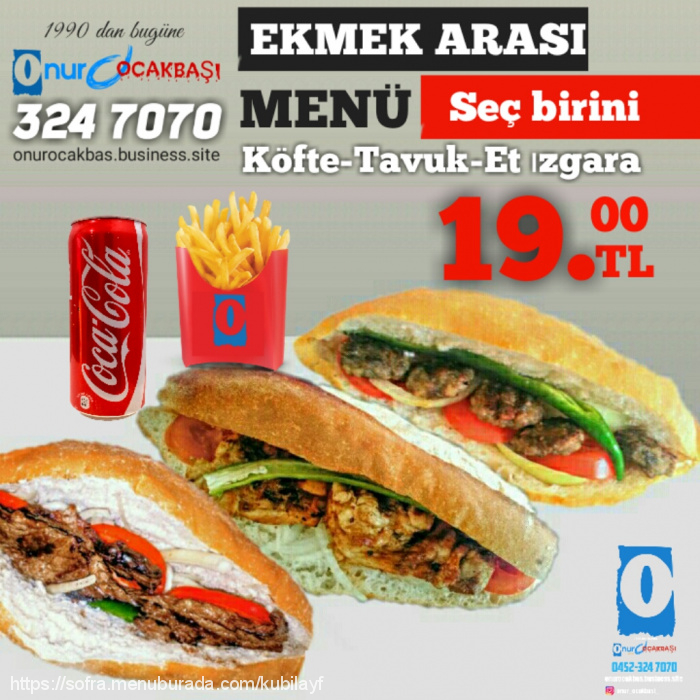 Onur Ocakbaşı, Ünye Menü Fotoğrafı