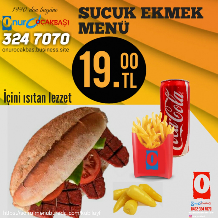 Onur Ocakbaşı, Ünye Menü Fotoğrafı