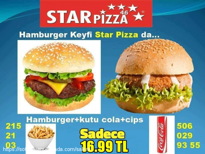 Star Pizza, Mimar Sinan Menü Fotoğrafı