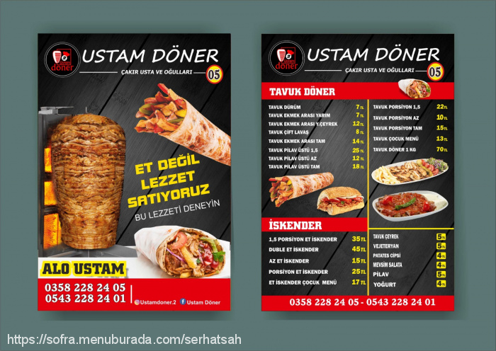 Ustam Döner 2, Tokat Merkez Menü Fotoğrafı