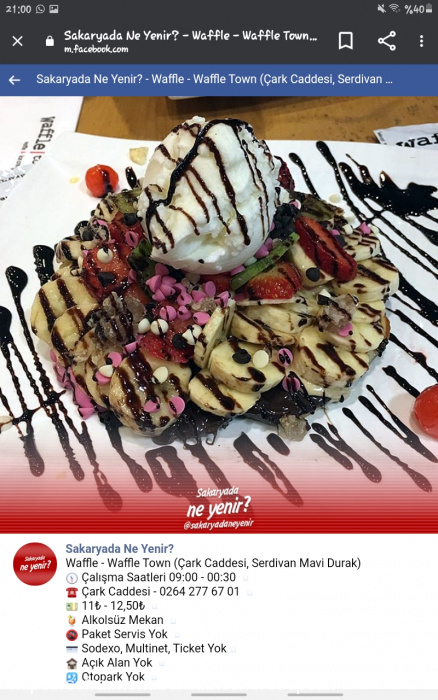 Waffle Town, Cumhuriyet Menü Fotoğrafı