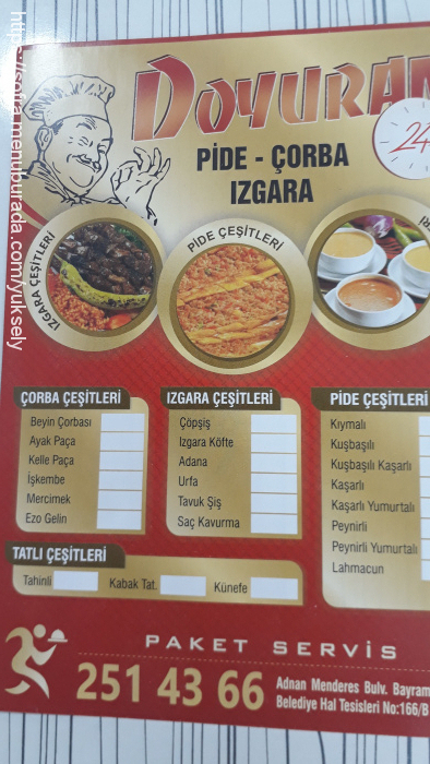 Doyuran 24, Umurlu Menü Fotoğrafı
