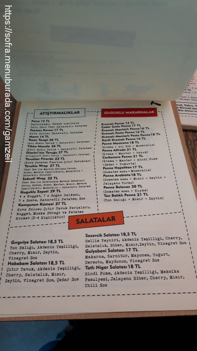Guguklu Cafe, Alsancak Menü Fotoğrafı