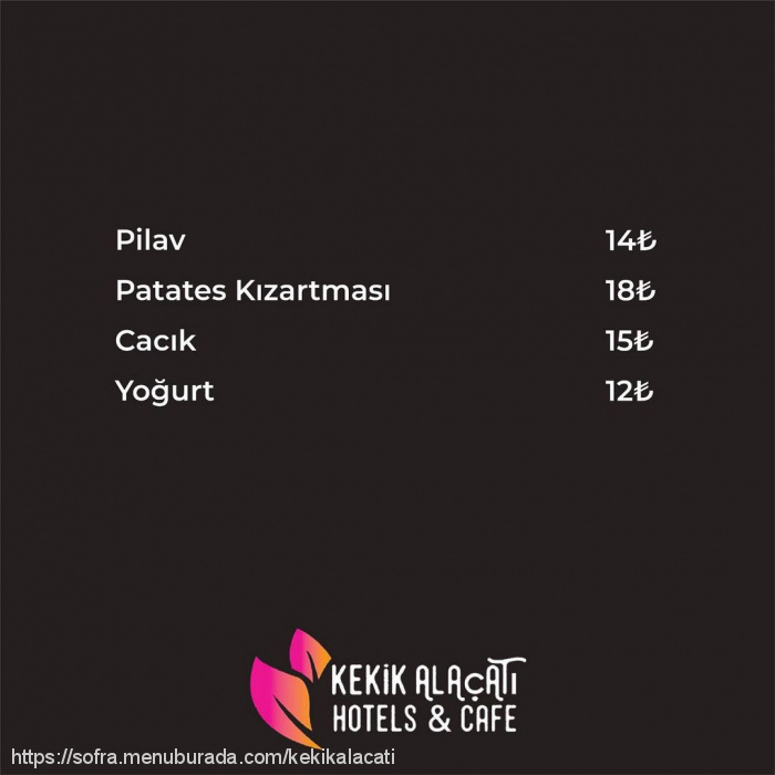 Kekik Alaçatı Cafe & Ev Yemekleri, Alaçatı Menü Fotoğrafı