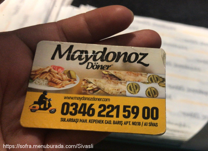 Maydonoz Döner, Kepenek Menü Fotoğrafı