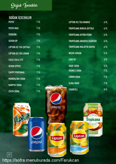 Neşve, Taşdelen Çamlık Menü Fotoğrafı