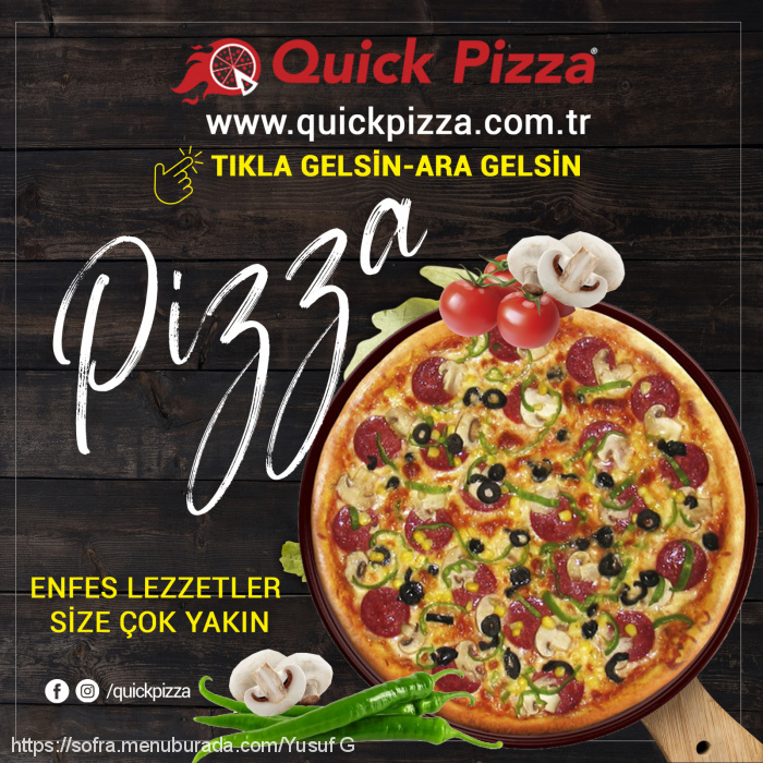 Quick Pizza, Haramidere Menü Fotoğrafı