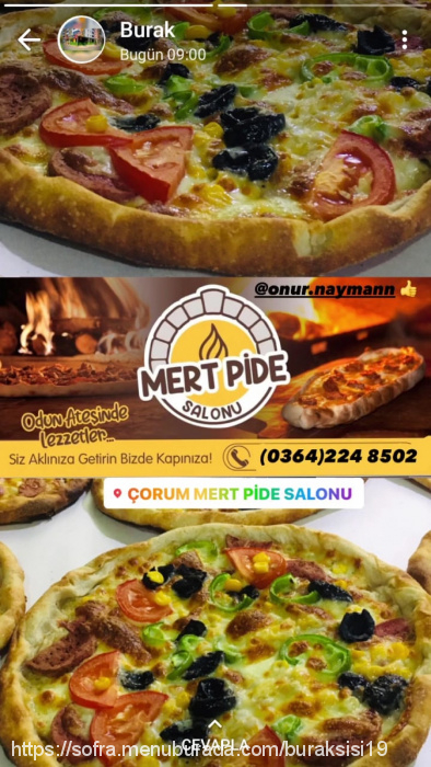Mert Pide Salonu, Gülabibey Menü Fotoğrafı