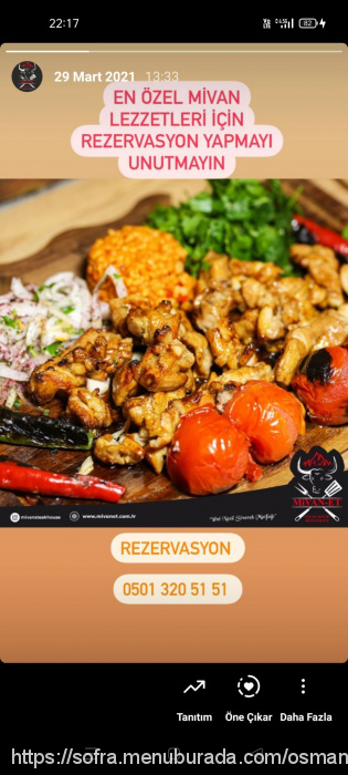 Mivan Et Steak House Siverek, Siverek Merkez Menü Fotoğrafı