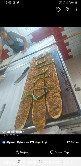 Oylum Kardeşler Kıymalı Pide Salonu, Meydan Menü Fotoğrafı