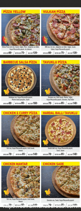 Yellow Pizza, Güzelyalı Yalı Menü Fotoğrafı