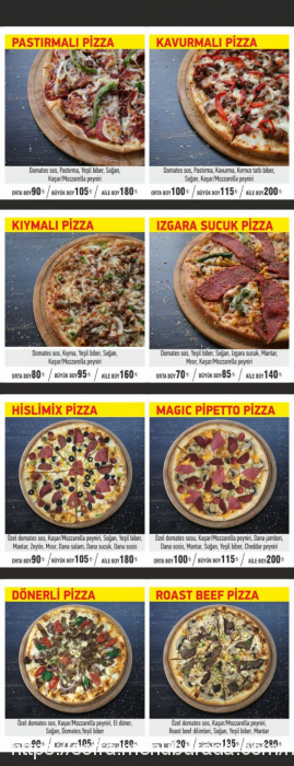 Yellow Pizza, Güzelyalı Yalı Menü Fotoğrafı