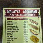 Malatya Adıyaman Pide Ve Lahmacun Salonu, Fevzi Çakmak  Menü Fotoğrafı Orta