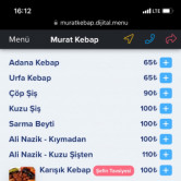Murat Kebap, Erenköy  Menü Fotoğrafı Orta