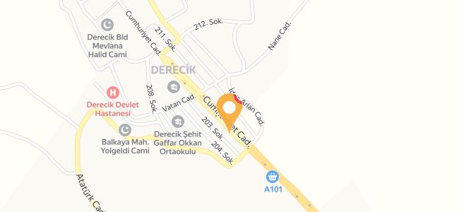 A101, Derecik Belediyesi